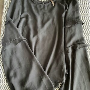 Women’s Stetson Elegant Black Blouse with Ruffled Sleeves